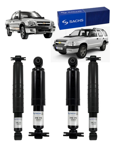Kit 4 Amortiguadores Sachs Chevrolet Blazer 4x2 93+ — foto 1 de 1