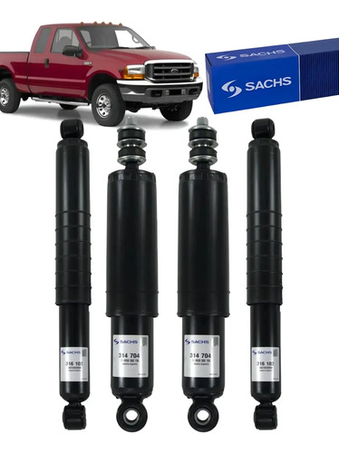 Kit X4 Amortiguadores Sachs Ford F100 Duty 4x2 1999-2002 — foto 1 de 1