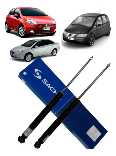 Kit X2 Amortiguadores Traseros Sachs Fiat Idea 2005+ — foto 1 de 1