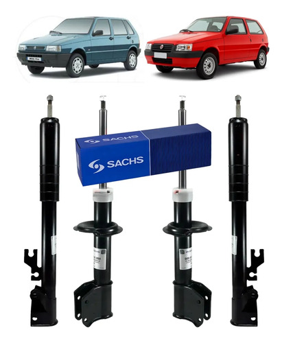 Kit X4 Amortiguadores Sachs Fiat Uno / Uno Fire Desde 1998 — foto 1 de 1