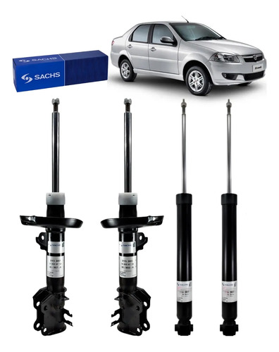 Kit 4 Amortiguadores Sachs Fiat Grand Siena 12+ — foto 1 de 1