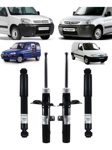 Kit X4 Amortiguadores Sachs Citroen Berlingo Peugeot Partner — foto 1 de 1