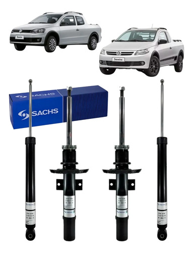 Kit X4 Amortiguadores Sachs Vw Saveiro Trend Desde 2010 — foto 1 de 1