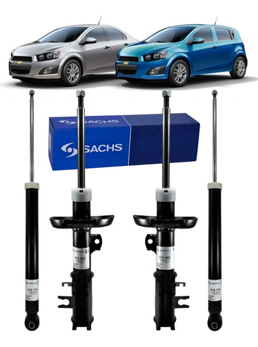Kit Cuatro Amortiguadores Sachs Chevrolet Sonic Desde 2012 — foto 1 de 1