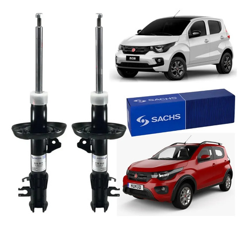 Kit 2 Amortiguadores Delanteros Sachs Fiat Mobi Way 2017+ — foto 1 de 1