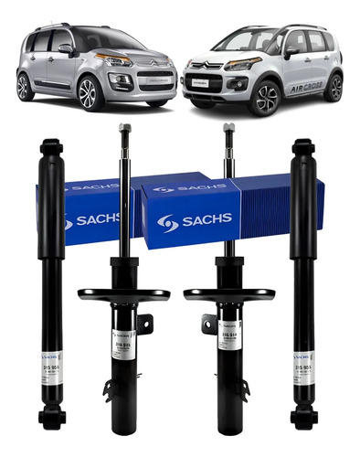 Kit 4 Amortiguadores Sachs Citroen C3 Aircross 08+ — foto 1 de 1