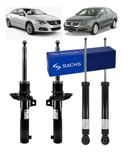 Kit 4 Amortiguadores Sachs Vw Passat 3c2 3c5 2005-2009 — foto 1 de 1