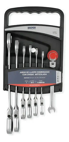 Set Llaves Combinadas Crique Articulada Bremen 7pz 8a19 7776 — foto 1 de 1