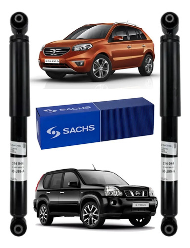 Kit X2 Amortiguadores Traseros Sachs Renault Koleos 08-12 — foto 1 de 1