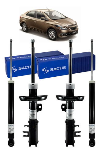 Kit 4 Amortiguadores Sachs Chevrolet Prisma 13+ — foto 1 de 1